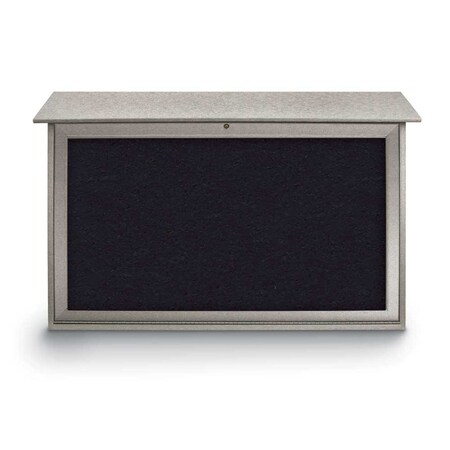 United Visual Products Indoor Enclosed Combo Board, 42"x32", Bronze Frame/Black Porc & Surf UVCB4232BZ-BLKPORC-SURF